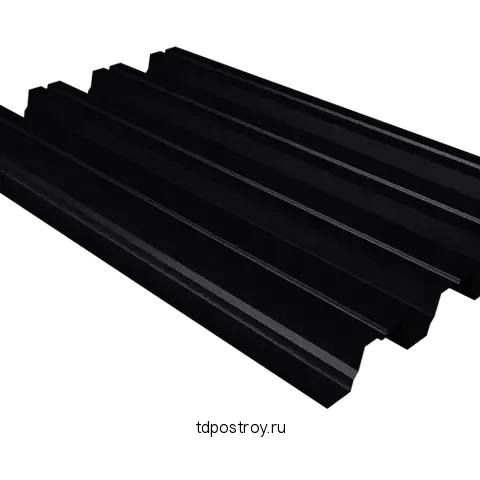 Профнастил Н75 чёрный RAL 9005 0,55 мм